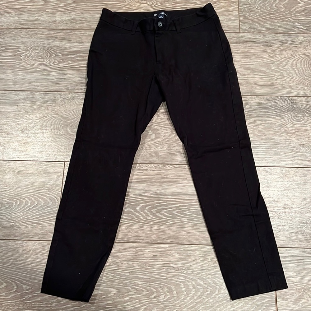 GAP Slim City Stretch Dress Pants, Black, Size 2R